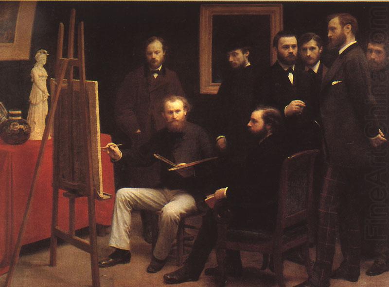 An Atelier in the Batignolles, Henri Fantin-Latour